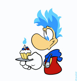 4_fingers bald big_nose blowing blowing_out_candles blue_eyes blue_hair candle closed_smile clothed clothed_humanoid clothed_male clothing conjoined_eyes cupcake fingers fire flaming_hair floating_hands floating_head floating_torso food gloves hair handwear holding_object holding_plate hoodie lit_candle male male_humanoid mouth_closed no_pupils not_furry plate pseudo_hair pupils red_clothing red_hoodie red_topwear short_hair simple_background smile solo surprised tan_body tan_skin topwear white_background white_clothing white_gloves white_handwear white_pupils raygirl brawlhalla rayman_(series) ubisoft rayman humanoid raypeople_(rayman) 2025 animated crossover digital_media_(artwork) english_description flat_colors half-length_portrait portrait procreate_(artwork)