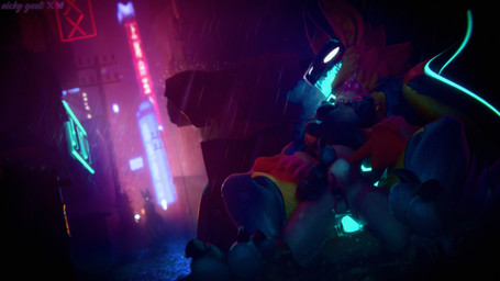 abdominal_bulge alley anal anal_penetration anthro big_tail breath bulge detailed_background duo finger_in_mouth from_behind_position hand_covering_face male male/male paws penetration rape_play sex tail nicky_goat_(artist) nicky_goat tormiline_(protogen) mantled_beast wickerbeast 16:9 4k absurd_res blender_(artwork) digital_media_(artwork) hi_res widescreen