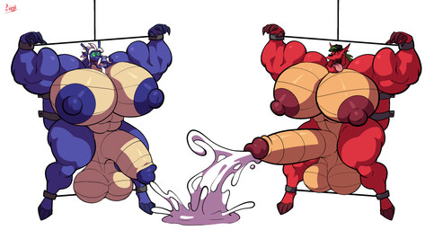 anthro balls big_balls big_muscles big_nipples big_pecs big_penis blue_body blue_nipples bound duo ejaculation erection facial_hair genitals goatee hair huge_balls huge_muscles huge_nipples huge_pecs huge_penis hyper hyper_genitalia hyper_muscles hyper_pecs hyper_penis male mind_control muscular muscular_anthro muscular_male nipples non-mammal_balls non-mammal_nipples nude open_mouth open_smile pecs penis red_body simple_background smile spiral spiral_eyes tongue tongue_out white_background white_hair bobthetanuki american_dragon:_jake_long asian_mythology disney east_asian_mythology mythology jake_long luong_lao_shi dragon eastern_dragon mythological_creature mythological_scalie scalie absurd_res hi_res grandchild_(lore) grandfather_(lore) grandfather_and_grandchild_(lore) grandfather_and_grandson_(lore) grandparent_(lore) grandparent_and_grandchild_(lore) grandson_(lore)