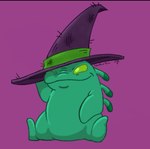 ambiguous_gender anthro back_spines biped clothing featureless_crotch green_body green_eyes green_pupils hat hat_only headgear headgear_only headwear headwear_only holidays mostly_nude one_eye_closed pupils purple_background simple_background smile solo witch_hat heather0feather disney halloween lilo_and_stitch spooky_(lilo_and_stitch) alien experiment_(lilo_and_stitch) 2024 artist_name cel_shading digital_drawing_(artwork) digital_media_(artwork) shaded male_(lore)