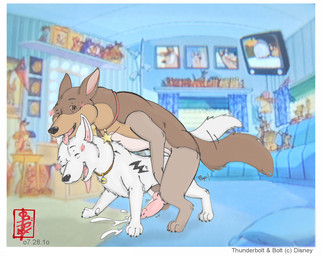 all_fours anal anal_knotting anal_orgasm anal_penetration animal_genitalia animal_penis balls blush bodily_fluids breath canine_genitalia canine_penis collar_tag cum cum_in_ass cum_inside cum_while_penetrated cumshot duo ejaculation erection feral feral_on_feral feral_penetrated feral_penetrating feral_penetrating_feral from_behind_position genital_fluids genitals hands-free happy happy_sex inside knotting larger_male larger_on_top looking_pleasured male male/male male_on_bottom male_on_top male_penetrated male_penetrating male_penetrating_male mounting nude on_bottom on_top open_mouth orgasm panting penetration penis rounded_back sex simultaneous_orgasms size_difference smaller_male smaller_penetrated star_collar_tag tail text tongue fennec_(artist) 101_dalmatians bolt_(film) disney bolt_(bolt) thunderbolt_(101_dalmatians) canid canine canis domestic_dog german_shepherd herding_dog mammal pastoral_dog 2010 crossover english_text