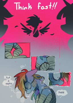 alternate_universe bandage bandaged_arm bandaged_chest bandaged_face bandaged_leg blue_background blue_body blue_fur bodily_fluids breath checking checking_out_self constricted_pupils dialogue female female_feral feral fur group hair horn hug multicolored_hair panic_attack panicked_look panicking panting pink_background pink_eyes ptsd pupils rainbow_hair realization realizing_problem remembering scar scared scared_eyes self_hug shadow shadow_face shadowed_face shaking shaking_arms shocked simple_background small_pupils solo_focus sweat text wide_eyed wings worried worried_face worried_look wounded sinful_pie cupcakes_(mlp_fanfic) friendship_is_magic hasbro my_little_pony mythology applejack_(mlp) rainbow_dash_(mlp) twilight_sparkle_(mlp) earth_pony equid equine horse mammal mythological_creature mythological_equine pegasus pony unicorn 2025 absurd_res colored comic digital_drawing_(artwork) digital_media_(artwork) english_description english_text hi_res