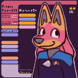alternate_color ambiguous_gender animated_gif anthro clothed clothing lieutenant science_fiction simple_background smile solo starfleet_insignia starfleet_uniform uniform ray_karr nintendo pokemon star_trek ray_karr_lucario_(ray_karr) generation_4_pokemon lucario pokemon_(species) 1:1 2025 animated digital_media_(artwork) pixel_(artwork) short_playtime