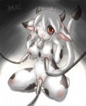 bell bent_arm bent_legs black_fur bovine breast_milking breasts cattle clitoris cowbell female front_pussy fur hair horn kneeling lactating looking_at_viewer milking_machine mnxenx001 navel nude open_mouth pointy_ears pussy red_eyes signature solo spots spread_legs spreading white_fur white_hair
Rating: Explicit
Score: 10
User: Arktik
Date: June 05, 2011