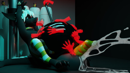 air_inflation animal_genitalia animal_penis anthro balls belly belly_expansion belly_inflation big_balls big_belly big_penis black_body black_fur bodily_fluids claws close_to_bursting clothing collar cum cumshot disembodied_hand ejaculation erection excessive_cum excessive_genital_fluids expansion fur genital_fluids genitals ghost_hand hair hands-free holding_belly hose hose_in_mouth hose_inflation huge_balls huge_belly huge_penis hyper hyper_belly hyper_inflation imminent_popping inflated_belly inflation knot knotted_penis leg_warmers legwear male messy messy_orgasm nude orgasm pattern_clothing pattern_legwear pattern_thigh_highs penis ridged_penis solo striped_thighs tail thick_thighs thigh_highs yellow_penis vaqueroserg mythology iero_(ekones) dragon furred_dragon furred_scalie mythological_creature mythological_scalie nardoragon scalie 16:9 3d_(artwork) digital_media_(artwork) hi_res widescreen