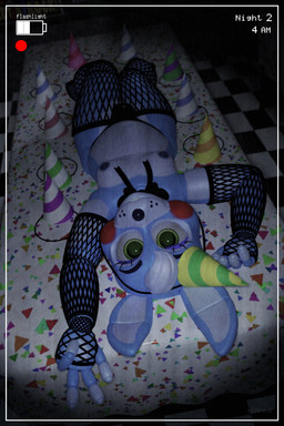 anthro black_clothing blue_body bow_tie buckteeth camera_view clothed clothing eyeshadow fishnet_clothing fishnet_gloves fishnet_handwear furniture gloves green_eyes handwear hat headgear headwear looking_at_viewer lying lying_on_table machine makeup male on_back partially_clothed party_hat purple_eyeshadow solo table teeth thong underwear miitro_d miitro_d_(modeler) five_nights_at_freddy's five_nights_at_freddy's_2 scottgames toy_bonnie_(fnaf) animatronic lagomorph leporid mammal rabbit robot 2:3 3d_(artwork) absurd_res blender_(artwork) blender_cycles_(artwork) digital_media_(artwork) hi_res