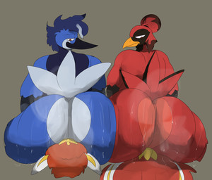 anal anthro big_butt blue_body blue_fur bodily_fluids body_worship butt butt_sniffing butt_worship dominant dominant_male facesitting female female_rimming_male fur group hair looking_back looking_down male male/female male_facesitting_female musk oral raised_tail red_body red_fur rimming sex short_hair simple_background sitting sitting_on_another smelly smelly_butt sniffing submissive submissive_female sweat sweaty_butt tail pleasantlyplumpthiccness nintendo pokemon avian bird cinderace generation_8_pokemon pokemon_(species) hi_res