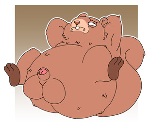anthro balls big_balls big_balls_small_penis big_tail black_eyes brown_body brown_fur buckteeth butt disproportionate_genitalia fluffy fluffy_tail fur genitals half-closed_eyes hands_behind_back hands_behind_head leaning leaning_backward looking_pleasured looking_up male narrowed_eyes nervous nude overweight overweight_male penis pupils raised_arm rounded_ears simple_background sitting slightly_chubby slightly_chubby_anthro slightly_chubby_male small_nose small_penis solo spread_legs spreading tail teeth white_sclera bob-jiggles amazon_(company) kevin_(series) glenn_(kevin) mammal rodent sciurid tree_squirrel absurd_res hi_res