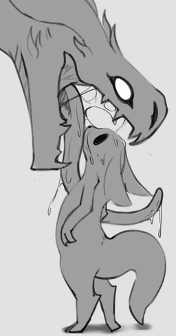 ambiguous/ambiguous ambiguous_gender biped bodily_fluids duo empty_eyes feral head_in_mouth imminent_vore long_tongue messy open_mouth predator/prey saliva scared simple_background tail thick_tail tongue tongue_out misoden rain_world videocult survivor_(rain_world) gastropod lizard lizard_(rain_world) mollusk reptile scalie slugcat monochrome