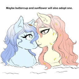 blue_body blue_eyes blue_fur blue_hair buried dirt duo eyelashes female female/female female_feral feral fur grey_eyes hair looking_at_another pink_hair plant side_view smile text white_body white_fur young young_female yellowcottoncandy030 fluffy_pony elemental_creature flora_fauna fluffy_pony_(species) mammal 1:1 2025 digital_drawing_(artwork) digital_media_(artwork) english_text hi_res