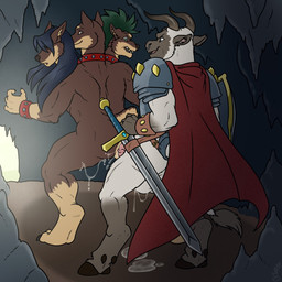 3_heads 5_fingers anal anal_penetration annoyed anthro armor black_hair bodily_fluids brown_body brown_fur cape cave clothing cloven_hooves collar cum cum_drip dewclaw_hooves digitigrade dripping duo facial_piercing fingers fur genital_fluids green_hair hair hooves horn humanoid_hands looking_back male male/male male_penetrated male_penetrating male_penetrating_male melee_weapon mohawk mostly_nude multi_head multifur nose_piercing nose_ring nude penetration piercing ring_piercing sex shield smile sword unguligrade weapon white_body white_fur maddworld european_mythology greek_mythology mythology duster_(dustafyer7) bovid bovine canid canid_demon canine canis cattle cerberus demon dobermann domestic_dog hellhound mammal minotaur mythological_canine mythological_creature pinscher 1:1 2020 colored hi_res
