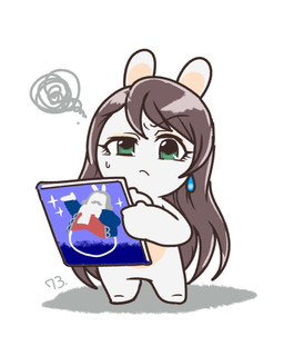 alternate_species anthro bangs bent_arm black_eyebrows black_hair bodily_fluids ear_piercing eyebrow_through_hair eyebrows eyelashes featureless_crotch featureless_feet feet female female_anthro fur furrification green_eyes hair holding_object holding_painting lidded_eyes light long_ears long_hair looking_at_object looking_at_painting mitten_hands motion_lines multicolored_body noseless nude nude_anthro nude_female number piercing rabbidification simple_background solo standing sweat sweatdrop tan_body tan_eyelids tan_skin translucent translucent_hair two_tone_body white_background white_body white_fur charisuke cygames idolmaster idolmaster_cinderella_girls mario_bros mario_plus_rabbids_kingdom_battle nintendo raving_rabbids rayman_(series) ubisoft honami_nishikawa phantom_of_the_bwahpera lagomorph mammal rabbid 2024 absurd_res colored crossover digital_drawing_(artwork) digital_media_(artwork) full-length_portrait hi_res japanese_description lighting portrait shaded simple_shading