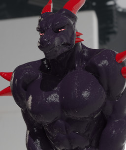 abs anthro anthro_pred bodily_fluids dripping electronics fangs goo_drip horn larger_anthro larger_male larger_pred male male_pred muscular muscular_anthro muscular_male object_vore pecs portable_music_player purple_body red_eyes sharp_teeth size_difference slime soft_vore spikes spikes_(anatomy) teeth vore willing_pred daffi apple_inc. ipod mythology devourer_(razor_koopa) dragon goo_creature goo_dragon mythological_creature mythological_scalie scalie 3d_(artwork) digital_media_(artwork) hi_res