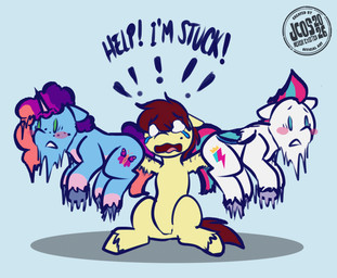 bodily_fluids female feral fetlocks fisting group male male/female open_mouth penetration shaking tears trio conditional_dnp jcosneverexisted hasbro mlp_g5 my_little_pony misty_brightdawn_(mlp) zipp_storm_(mlp) equid equine horse mammal pony animated hi_res