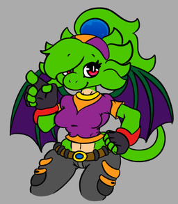 accessory anthro bangs belt belt_buckle bottomwear bracelet breasts buckle cargo_shorts clothing dragon_wings feathers female fingerless_gloves gloves green_body grey_background hair hand_on_hip handwear headband jewelry lime_green long_tail looking_offscreen magenta_eyes midriff multicolored_clothing multicolored_shirt multicolored_topwear navel necklace non-mammal_breasts ponytail prehensile_tail shirt short_hair shorts simple_background small_breasts snout solo spread_wings tail thigh_gap tied_hair topwear two_tone_clothing two_tone_shirt two_tone_topwear wings ebiinari mythology arrow_(spdy4) arrow_the_dragon arrow_xiang_long couatl dragon eastern_dragon feathered_scalie feathered_snake hybrid mythological_creature mythological_scalie reptile scalie snake 2019 digital_media_(artwork)