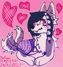:3 ambiguous_gender countershading cute_fangs diaper fangs feral glistening glistening_eyes happy heart_symbol lying paws smile solo tail tail_motion tailwag teeth jackrabbit_(artist) canid canine canis domestic_dog mammal wolf 2025 digital_drawing_(artwork) digital_media_(artwork) ibispaint_(artwork)
