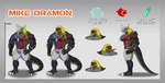 bottomwear claws clothing heterochromia jacket male muscular muscular_male pants pecs solo tail topwear white_claws mike_dramon_(artist) bandai_namco digimon mythology mike_dramon blackwargreymon digimon_(species) dragon mythological_creature mythological_scalie scalie absurd_res hi_res model_sheet