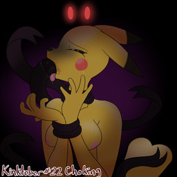 anthro asphyxiation bodily_fluids bound choking cyanosis female forced glowing glowing_eyes hands_tied nipples nude oral penetration pokemorph questionable_consent saliva solo tears tentacle_penetration tentacles cybeeyoru kinktober nintendo pokemon generation_1_pokemon generation_7_pokemon ghost mimikyu pikachu pokemon_(species) spirit 1:1 hi_res