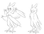 4_arms 4_wings anthro avian bird bird_legs european_mythology feathers feet female fluffy fluffy_chest fluffy_hair greek_mythology hair harpy hi_res monster multi_arm multi_limb multi_wing mythological_avian mythological_creature mythology owl sketch sleeping solo tail talons tateoftot toes winged_arms wings