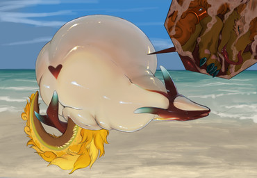 abdominal_bulge ambiguous_gender beach bodily_fluids cum cum_inside female female/ambiguous feral fluffy genital_fluids genitals heart_on_belly internal jewelry licking sand sea self_lick size_difference smaller_pred tail tongue unbirthing vaginal vore vulva water psyrensong capcom monster_hunter null_(null_gravity) psyren_(psyrensong) aquatic cetacean commerson's_dolphin dolphin leviathan_(mh) ludroth mammal oceanic_dolphin toothed_whale absurd_res hi_res