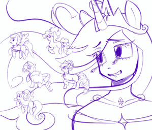 anthro bodily_fluids crown female feral group headgear horn tears wings skeetcakes friendship_is_magic hasbro my_little_pony mythology applejack_(mlp) fluttershy_(mlp) pinkie_pie_(mlp) rainbow_dash_(mlp) rarity_(mlp) twilight_sparkle_(mlp) earth_pony equid equine horse mammal mythological_creature mythological_equine pegasus pony unicorn winged_unicorn