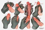 anthro bodily_fluids claws cum cum_drip cum_on_penis cumshot disembodied_hand disembodied_penis dripping ejaculation erection foreskin genital_fluids genitals hand_shot humanoid_genitalia humanoid_penis male masturbation orgasm penile penile_masturbation penis solo text cheetahpaws beastars legoshi_(beastars) canid canine canis mammal wolf english_text sequence