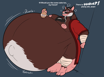 anthro belly big_belly biped brown_body drunk male moobs nipples obese obese_male overweight overweight_male pink_nose solo substance_intoxication text snozzy teenage_mutant_ninja_turtles teenage_mutant_ninja_turtles_(2012) master_splinter brown_rat mammal murid murine rat rodent 2020 english_text
