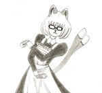 2_tails anthro bob_cut cat_nose cat_tail clothing eyewear female fur glasses maid_uniform multi_tail multicolored_body multicolored_fur pose solo tail two_tone_body two_tone_fur uniform efradraws asian_mythology east_asian_mythology japanese_mythology mythology kokono_geto bakeneko domestic_cat felid feline felis mammal yokai absurd_res graphite_(artwork) hi_res marker_(artwork) traditional_media_(artwork)