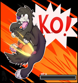abstract_background animal_genitalia animal_penis attack ballbusting balls black_body black_fur boxing_gloves canine_genitalia canine_penis clothing cock_and_ball_torture crotch_attack feral fur gameplay_mechanics genital_torture genitals gui handwear health_bar male nude open_mouth penis punch sheath solo teeth text tongue yiffy1234 nintendo pokemon canid canine furfrou generation_6_pokemon mammal natural_furfrou pokemon_(species) shiny_pokemon 2018 english_text hi_res
