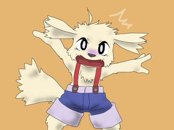 4_fingers anthro bottomwear chest_tuft clothing fingers footwear fur kemono looking_at_viewer male overalls overalls_only shorts solo surprised suspenders tuft white_body white_fur young young_anthro young_male tsuchinoko_(artist) shiroppu_(tsuchinoko) canid canine canis domestic_dog mammal 2015 4:3 hi_res japanese_description