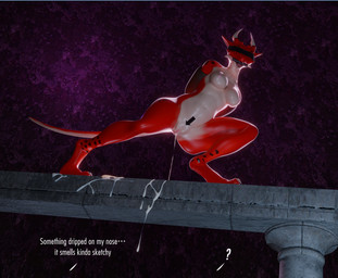 anthro armbinder bdsm beam binder_(restraint) blindfold bodily_fluids bondage bondage_gear bound breasts claws cum escape female gag gagged genital_fluids genitals horn nipples nude open_mouth predicament princess restraints royalty scales solo falconfeather mythology falconclaw_(character) dragon mythological_creature mythological_scalie scalie 3d_(artwork) absurd_res digital_media_(artwork) hi_res