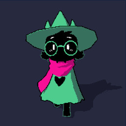 ambiguous_gender anthro black_body black_ears black_fur blush clothed clothing cute_fangs eyewear fangs floppy_ears fully_clothed fur glasses green_clothing green_hat green_headwear green_robe hat head_tuft headgear headwear heart_symbol low_poly no_pupils red_scarf robe scarf solo teeth tuft vertical_bar_eyes walk_cycle walking white_eyes priichu deltarune undertale_(series) ralsei bovid caprine darkner goat mammal 1:1 2018 3d_(artwork) 3d_animation animated cel_shading digital_media_(artwork) loop pixel_(artwork) pixel_animation shaded turntable_(animation)
