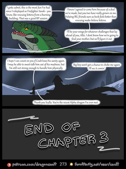 anthro black_horn dialogue eyelashes female feral furaffinity_logo green_body green_scales horn multi_horn night orange_eyes outside page_number patreon_logo scales shadow sharp_teeth silhouette sky snow snowing speech_bubble teeth text three_frame_image rimentus european_mythology furaffinity mythology patreon allie_(rimentus) scylla_(rimentus) canid canine canis dragon mammal mythological_creature mythological_scalie scalie western_dragon wolf comic english_text hi_res multiple_scenes url