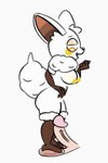 anthro ballbusting big_ears breasts brown_body brown_inner_ear butt cheek_spots claws cock_and_ball_torture dominant dominant_female duo ear_tuft feet female finger_claws fluffy fluffy_tail fur genital_torture genitals head_tuft male male/female multicolored_body nipples nude open_mouth penis short_stack side_view simple_background stepping_on_balls tail tuft two_tone_body vein veiny_penis white_background white_body white_fur yellow_cheeks yellow_nipples herosima101 nimo palworld pocketpair cremis human mammal pal_(species) 2:3 animated hi_res high_framerate short_playtime