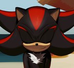 anthro chest_tuft eyes_closed fur male parody red_body red_fur smile solo trying_not_to_laugh tuft white_body white_fur n_jiujiu99 sega sonic_the_hedgehog_(series) ishowspeed shadow_the_hedgehog eulipotyphlan hedgehog mammal 2024 hi_res meme portrait