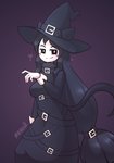 female magic_user solo witch nekuzx wadanohara_and_the_great_blue_sea chlomaki domestic_cat felid feline felis humanoid mammal