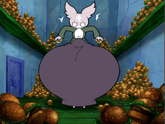 belly big_belly bottomwear burger clothing cross empty_eyes eyelashes facial_markings food forehead_markings fur head_markings huge_belly huge_hips huge_thighs hyper hyper_belly markings pencil_skirt pink_body pink_fur skirt solo standing surprised thick_thighs white_eyes wide_hips dirtann mewgenics nickelodeon spongebob_squarepants marshmallow_(mewgenics) domestic_cat felid feline felis mammal 2026 draw_over hi_res