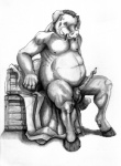 anatomically_correct anatomically_correct_genitalia anatomically_correct_penis animal_genitalia animal_penis anthro arm_support balls belly big_balls biped erection fur genitals hair hooves long_penis male musclegut muscular muscular_anthro muscular_male nipples nude overweight overweight_anthro overweight_male pecs penis porcine_penis pose presenting presenting_penis sheath sitting smile solo spiral_penis spread_legs spreading teeth thin_penis tusks vein arye_lion mulefoot slop domestic_pig mammal suid suine sus_(pig) wild_boar monochrome