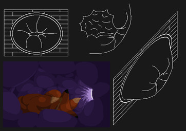 anthro bed furniture internal internal_anal male multi_tail sleeping sleeping_in_anus solo tail vore ved_s ved_s_(fox) canid canine fox mammal