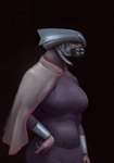 armor breasts clothing female headgear helmet mandibles red_eyes solo suit uniform scalesnveins halo_(series) microsoft xbox_game_studios vela_zevon alien sangheili absurd_res hi_res