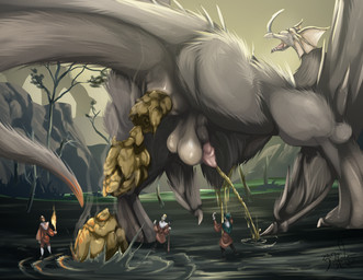 anus balls bodily_fluids feces feces_in_ass feral genital_fluids genitals male male_peeing male_pooping non-mammal_balls outside peeing peeing_into_water peeing_outside penis pooping pooping_into_water pooping_outside solo steaming_feces urine halapmir elden_ring european_mythology fromsoftware mythology agheel flying_dragon_agheel dragon mythological_creature mythological_scalie scalie western_dragon wyvern absurd_res hi_res
