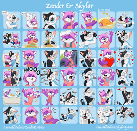 anthro ball bathing begging black_body black_fur blep blue_body blue_fur blush bodily_fluids bubble car closed_smile clothed clothing crossed_arms crying dancing duo eating electronics eyes_closed female female_anthro foam food fur gaming gesture glistening glistening_eyes grumpy hair head_tuft headpat heart_symbol holding_ball holding_microphone holding_object holding_radio holding_toy howl hug inside_car inside_vehicle jumping laugh licking licking_another licking_screen looking_at_viewer looking_up lying male male_anthro meowing microphone mouth_closed nose_to_nose nude on_back on_front on_side open_mouth open_smile pillow pink_hair playing_video_game purple_body purple_fur rubber_duck sad scratches simple_background singing sleeping smile solo tears tongue tongue_out topless toy tuft uppies vehicle waving waving_at_viewer white_body white_fur young young_anthro young_female young_male pandapaco skylar_wing zander_oro canid canine felid mammal hi_res