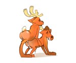 anal anthro antlers bodily_fluids butt cum cum_inside duo genital_fluids horn looking_pleasured male male/male punstar spot's_magical_christmas spot_the_dog_(series) deer mammal new_world_deer reindeer 6:5