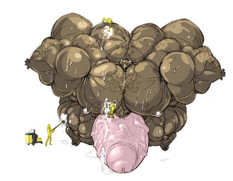 anthro bathing big_muscles big_pecs big_penis brown_body brown_fur erection fur genitals group hooves horn huge_muscles huge_pecs huge_penis hyper hyper_genitalia hyper_muscles hyper_pecs hyper_penis larger_male male muscular nipples pecs penis pink_nipples pink_penis simple_background size_difference vein veiny_penis washing_another white_background stagor55 bovid bovine mammal 2017