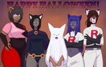 anthro black_hair blue_hair breasts clothing cosplay costume female fur green_eyes grey_body group gynomorph hair hair_over_eyes holidays intersex looking_at_viewer male multicolored_body multicolored_fur red_body simple_background slightly_chubby text wide_hips flyingtrace cartoon_network dc_comics halloween nintendo pokemon steven_universe team_rocket teen_titans flynn_(flyingtrace) garnet_(steven_universe) iris_(flyingtrace) june_(flyingtrace) kori_(flyingtrace) raven_(dc) yazz_(flyingtrace) ailurid canid canine domestic_cat felid feline felis fennec_fox fox ghost lion mammal pantherine red_panda spirit true_fox 2024 digital_media_(artwork) hi_res shaded signature trans_(lore) trans_woman_(lore)