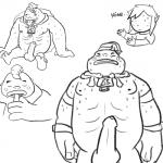 big_penis bodily_fluids erection eyes_closed genitals huge_penis humanoid_genitalia humanoid_penis male not_furry penis simple_background sweat white_background agroni breath_of_the_wild nintendo the_legend_of_zelda yunobo goron humanoid hylian 1:1 monochrome sketch