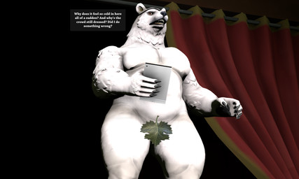anthro audience belly convenient_censorship dialogue fig_leaf group humiliation indecency indecent inner_monologue leaf male nude oblivious public public_exposure public_humiliation public_nudity slightly_chubby slightly_chubby_male solo speech_bubble text thinking meteorsmash dollymolly323_(modeler) epic_games fortnite polar_patroller bear mammal 3d_(artwork) 5:3 absurd_res digital_media_(artwork) english_text hi_res