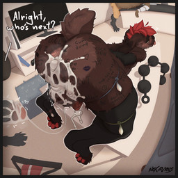 anal_beads anthro anus arrow_pointing_to_anus ass_up backsack balls big_anus big_balls big_butt black_border blep blush bodily_fluids body_writing border brown_body brown_fur butt clothing condom cum cum_dumpster cum_in_ass cum_inside cum_spurt cum_string degradation disembodied_penis erection filled_condom free_use fur genital_fluids genitals hair kiss_mark_on_butt leaking_cum legwear male penis phone_number pull_out red_hair sex_toy sexual_barrier_device short_tail solo stockings tail tally_marks text thick_thighs tongue tongue_out western_tally_marks writing_on_balls writing_on_butt writing_on_genitals writing_on_thigh noxavious ambient_among_us among_us innersloth lagomorph leporid mammal rabbit 1:1 english_text hi_res