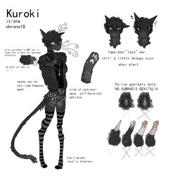 anatomically_correct animal_genitalia animal_penis animal_vulva anthro barbed_humanoid_penis black_body black_fur bottomwear clothing cross curled_whiskers eyewear feline_genitalia feline_penis feline_vulva female fur genitals glasses gynomorph hotpants humanoid_genitalia humanoid_penis humanoid_vulva hybrid_genitalia hybrid_penis intersex inverted_cross jacket jewelry legwear long_tail necklace penile_spines penis scar self-harm_scars shorts simple_background solo spayed tail text thigh_highs topwear vulva white_background itzkuroki kuroki_(itzkuroki) domestic_cat felid feline felis mammal english_text model_sheet