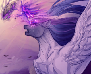 bodily_fluids chest_tuft crying female feral horn magic parchment solo tears tuft wings jugenxiannu196 friendship_is_magic hasbro my_little_pony mythology twilight_sparkle_(mlp) avian bird equid equine mammal mythological_creature mythological_equine winged_unicorn hi_res